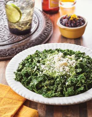 Wilted Kale with Kale-Cilantro Pesto