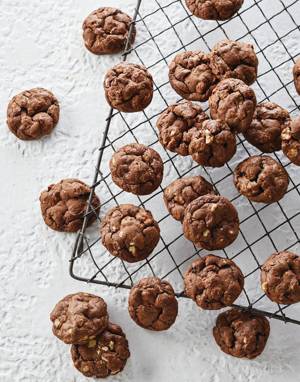 Chocolate Chubby Cookies with Pecans & Walnuts