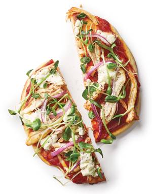 Chicken & Ricotta Pizza with Microgreens