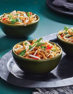 Bean Sprout Salad with chow mein noodles