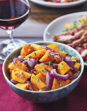 Roasted Butternut Squash with Red Onions