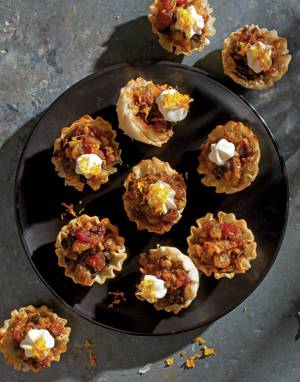 Phyllo Tartlets with modern mincemeat