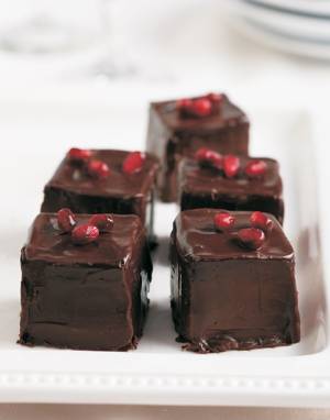 Chocolate-Pomegranate Cakes