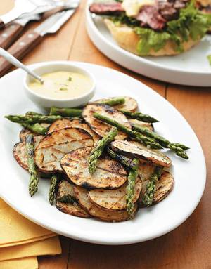 Grilled Potatoes & Asparagus