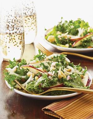 Pear & Curly Endive Salad with Fennel & Pistachios