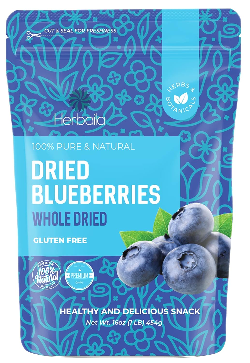 Herbaila Whole Dried Blueberries