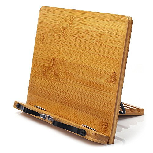 Wishacc Bamboo Cookbook Stand