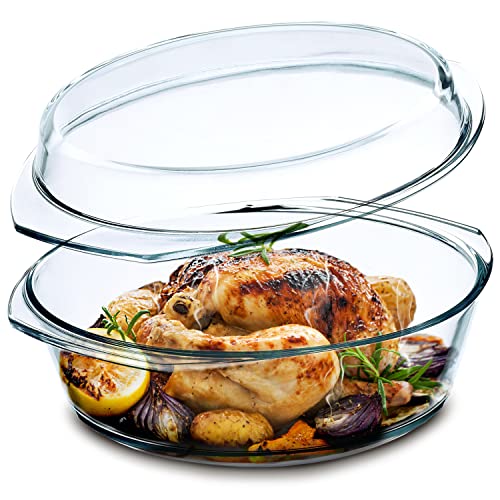 simax round glass casserole dish