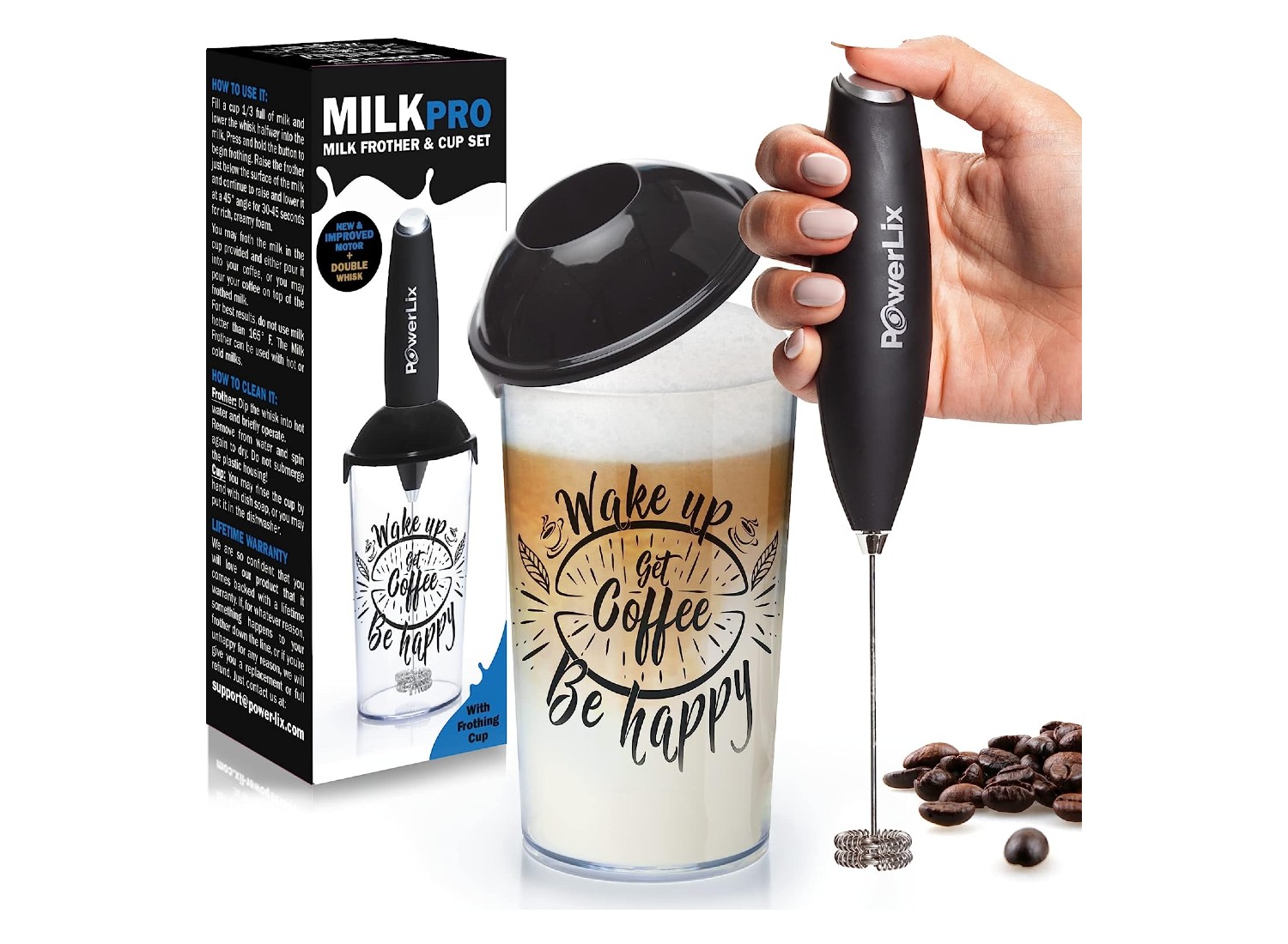 PowerLix Handheld Milk Frother