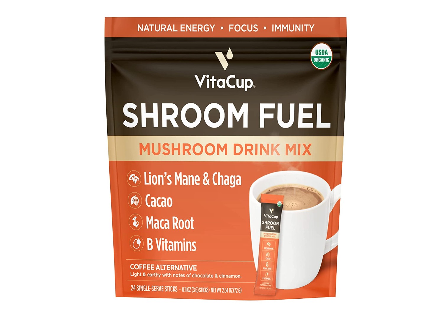 VitaCup Shroom Fuel sold on Amazon