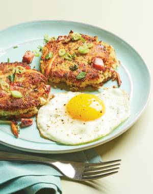 English-Style Ham and Potato Cakes with capers