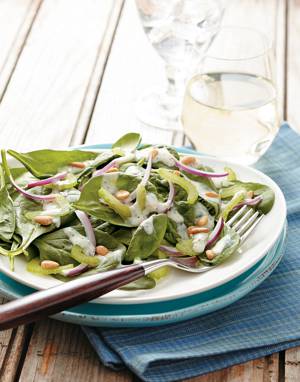 Spinach Salad with Celery Seed Dressing