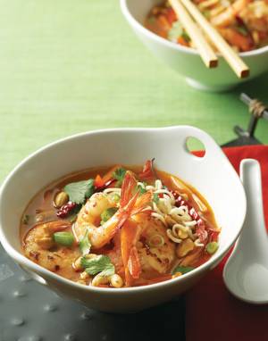 Kung Pao Shrimp Soup