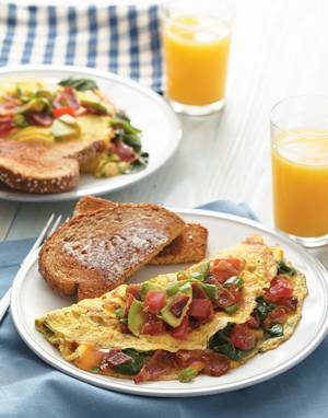 BLT Omelet with Avocado & Spinach