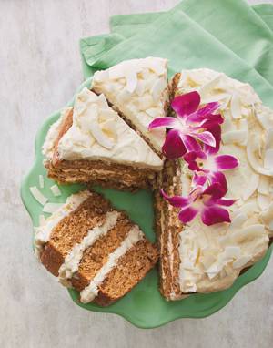 Tropical Hummingbird Cake with Whipped Cream Cheese & Rum Frosting