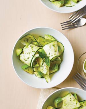 Shaved Zucchini and Avocado Salad with Green Goddess Dressing