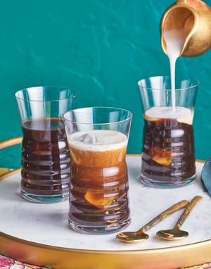 Iced Indonesian Coffee with Fresh Ginger and Cardamom