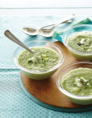 Cucumber-Yogurt Soup with fresh dill & mint