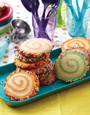 Cake Batter Pinwheel Cookies