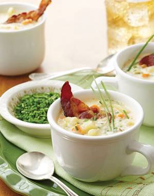 Boursin Potato Soup with Bacon & Chives