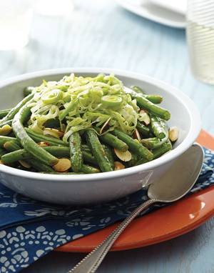 Green Beans with Leeks & Almonds