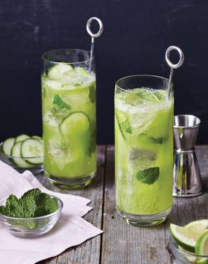 Honeydew Mojito with Cucumber Simple Syrup