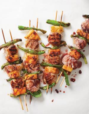 Grilled Scallops with plum sauce