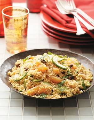 Moroccan Couscous with Apricots & Cucumbers