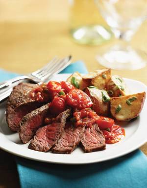 Petite Sirloins with Gingered Tomato Chutney