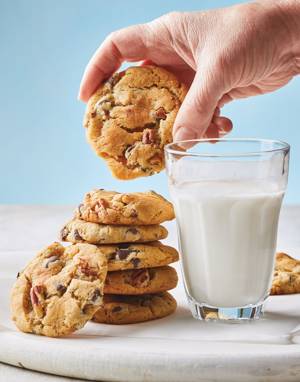 Miso Chocolate Chip Cookies with pecans