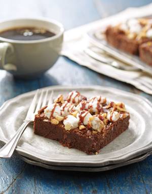 Rocky Road Brownies with Chocolate Ganache