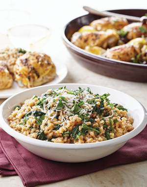 Farro with Spinach & Parmesan