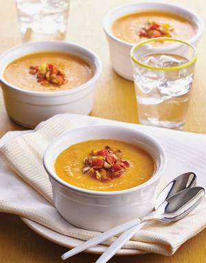 Roasted Carrot & Parsnip Soup with apple