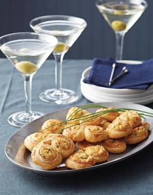 Cheesy Palmiers with Garlic & Chives
