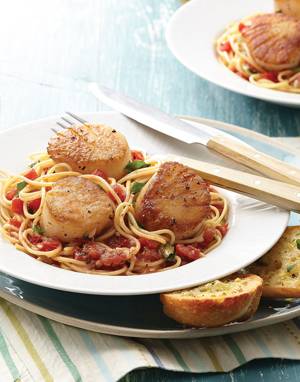 Scallop Pomodoro with Spaghetti
