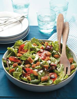 Greek Salad with Goat Cheese 