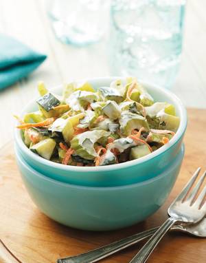 Celery Salad with Cucumber Dressing