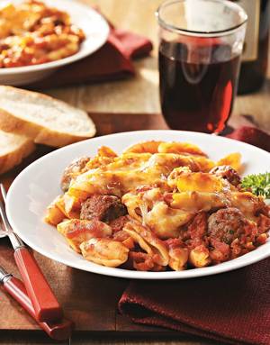 Bolognese Cavatelli with Meatballs