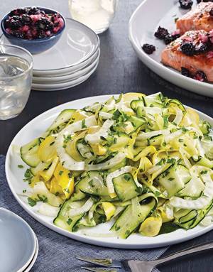 Squash Ribbon Salad with fennel & chives