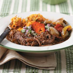 Cuban Flank Steak with Peppers & Tomatoes