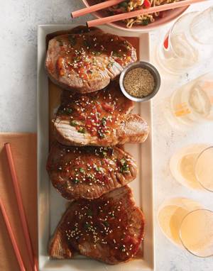 Tuna Steaks with asian orange sauce