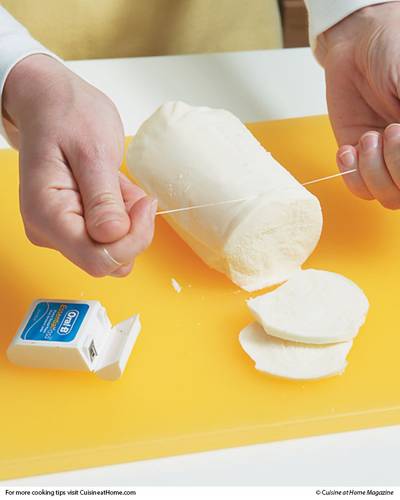 Use Floss For Easy Mozzarella Slices