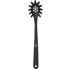 Metaltex Britannia Spaghetti Spoon of Nylon/Rubber Black 