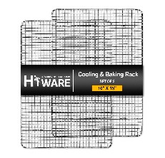 Large Nonstick Stainless Steel Thick Wire JUNSHUO 4 Pack Cooling Racks Set 