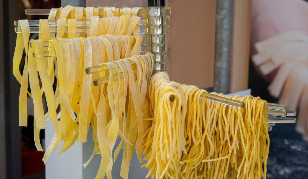 pasta drying racks are useful when making pasta