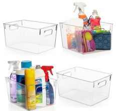 iDesign Plastic Storage Bin with Handles for Kitchen, Fridge, Freezer,  Pantry, and Cabinet Organization, BPA-Free, Medium – Healthier Spaces  Organizing