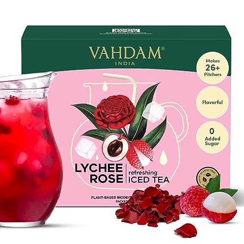 VAHDAM Lychee Rose Iced Tea Bags
