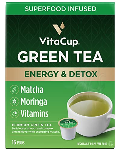 VitaCup Matcha and Moringa Green Tea K-Cup Pods