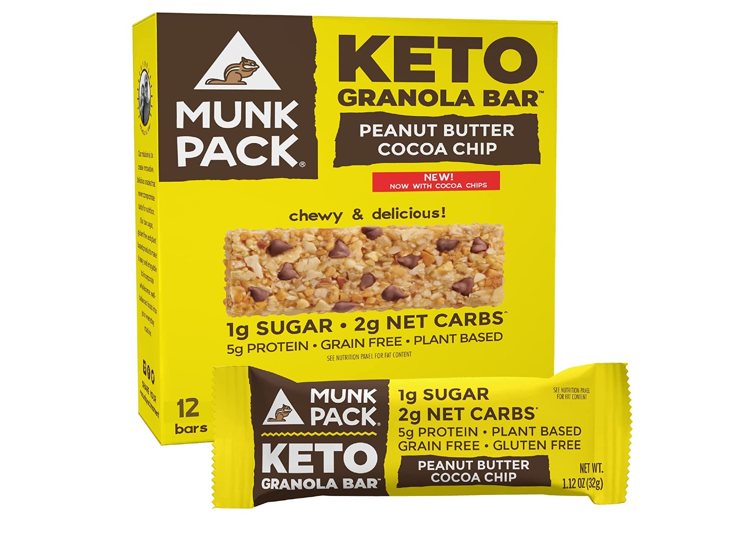 The Munk Pack Keto Granola Bar sold on Amazon