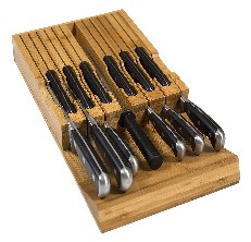 Noble Home & Chef In-Drawer Bamboo Knife Block